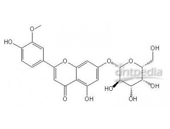 上海同田中草药标准品柯伊利素-7-O-葡萄糖苷Chrysoeriol-7-O-β-D-glucopyranoside19993-32-9
