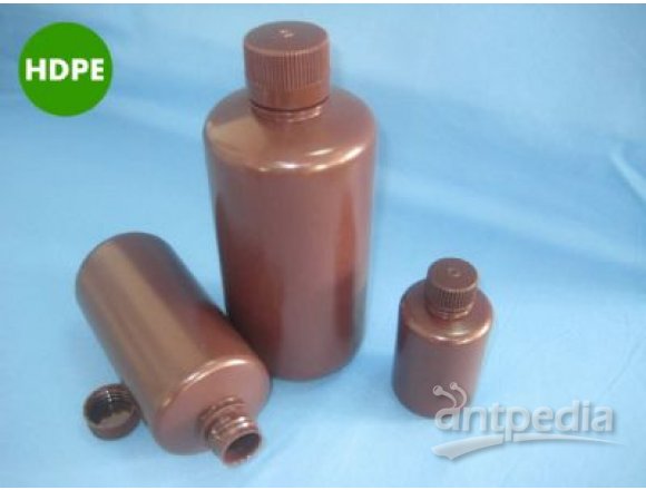 1000ml棕色小口塑料圆瓶（HDPE材质）