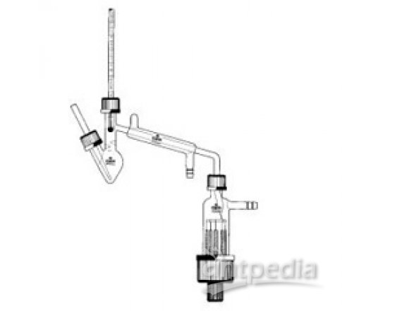 SPARE PARTS FOR MICRO-DISTILLING APPARATUS FOR 5 ML,  FLASK WITH FUSED-ON CONDENSER,  70 MM; 2 GL 14