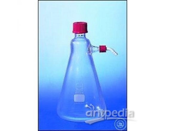 FILTER FLASK, 500 ML,  WITH SCREW THREAD, GL 32/10,  SVS-TUBING CONNECT. GL 14,  W. ACC. SCREW CAPS