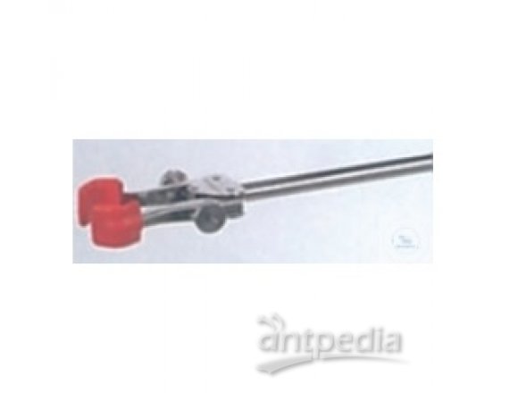 Retort clamp, alloy PVC, length 140 mm,  opening ? 15-65 mm, with round jaws, plastic-coated