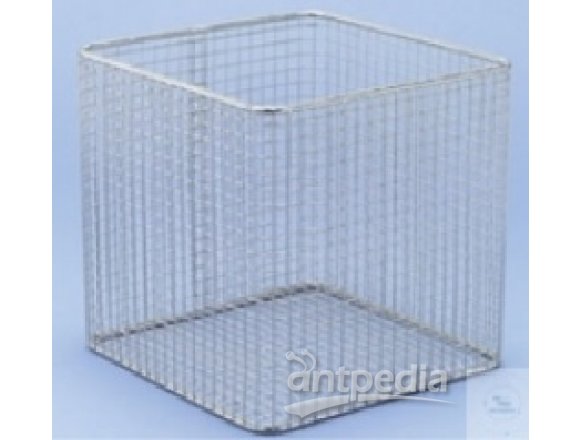 WIRE BASKET, ANGULAR,  MADE OF STEEL,  COATED WITH WHITE PLASTIC,  180X180X150 MM