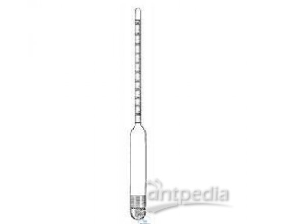 DENSITY-HYDROMETER, TYPE 20°C,WITHOUT THERMOMETER  RANGE 0,600-0,700:0,001 G/CM3 ,LENGTH 300 MM