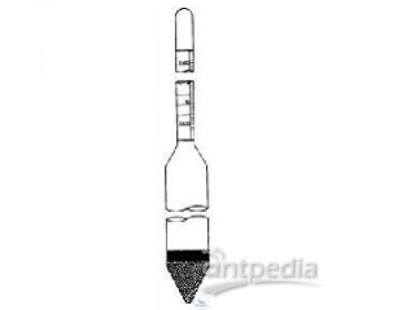 PRECISION DENSITY HYDROMETER,  DIN 12791 TY. 20°C, L. 430 MM,  WITHOUT THERMOMETER, TYPE L 20  RANG