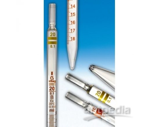 GRADUATED PIPETTES,1 ML:0,01,DIN-B,  DIN 12696,COLOR-CODE-YELLOW.  PACK = 12 PCS