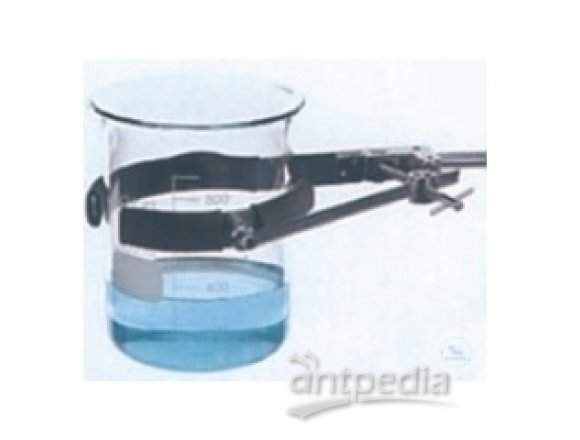 Beaker clamps, chrome plated, length 400 mm,  opening ? 80-180 mm, finger with fibreglass coating