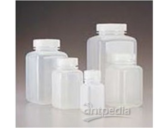 广口方形瓶，聚丙烯；聚丙烯螺旋盖，1000mL容量