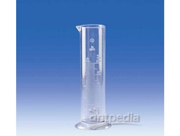 Graduated cylinder, SAN, class B, short form, moulded scale, 1000 ml