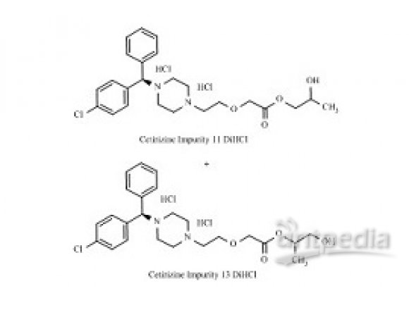 PUNYW9244326 Cetirizine Impurity 15 DiHCl (Mixture of Cetirizine Impurity 11 DiHCl and Cetirizine Impurity 13 DiHCl)