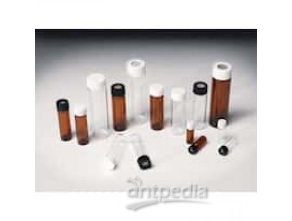 Thermo Scientific B7800-4A Glass Vials PTFE Lined Cap Amber 16 ml 200/pk