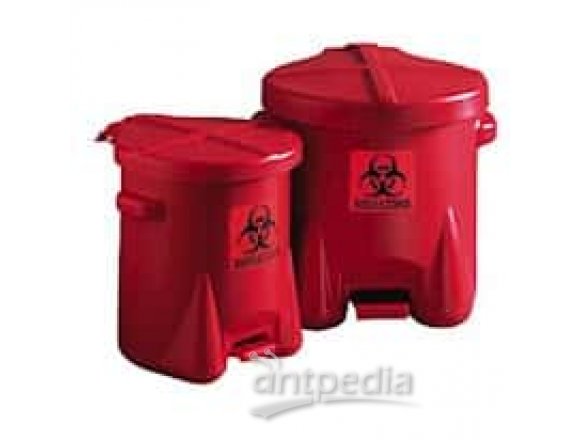 Eagle 943BIO Red Biohazard Waste Can, 6 gallon