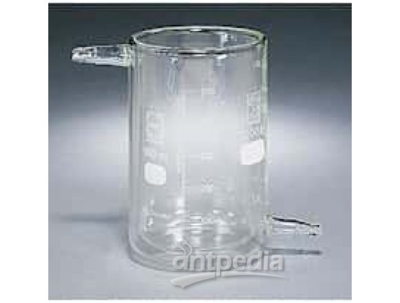 Glass Tempering Beaker, borosilicate, 1/2" hose barbs, 2000 mL