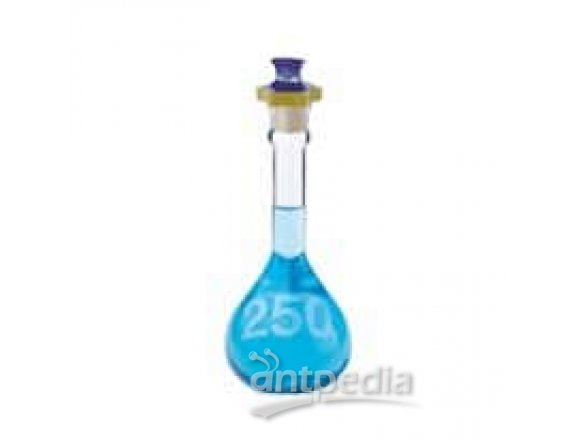 DWK Life Sciences (Kimble) 92812F-100 Wide-Mouth Volumetric Flask, 100 mL, PTFE stopper, 6/cs