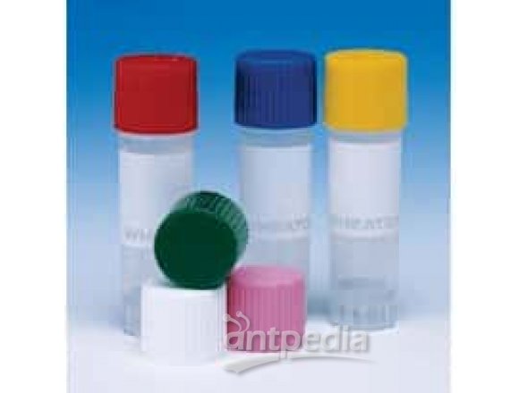 DWK Life Sciences (Wheaton) W985915 Cyrogenic vial; 1.2 mL, internal thread, flat bottom, natural-colored cap