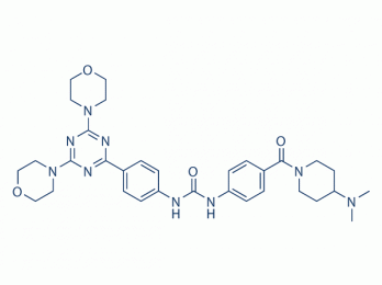 N824615-5mg N-[4-[[4-(二甲基氨基)-1-哌啶基]羰基]苯基]-N’-[4-[4,6-二(4-吗啉基)-1,3,5-三嗪-2-基]苯基]脲,99%