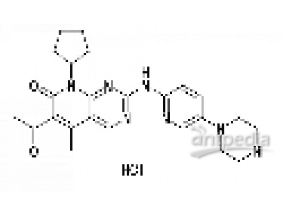 A837227-10mg 6-乙酰基-8-环戊基-5-甲基-2-[[5-(1-哌嗪基)-2-吡啶基]氨基]吡啶并[2,3-d]嘧啶-7(8H)-酮盐酸盐,98%