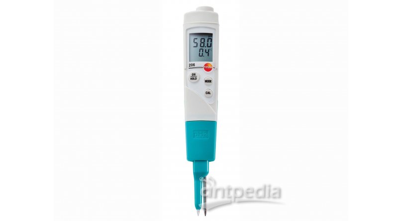 testo 206 pH2 - 酸碱度/温度测量入门级套装,适用于液体物质