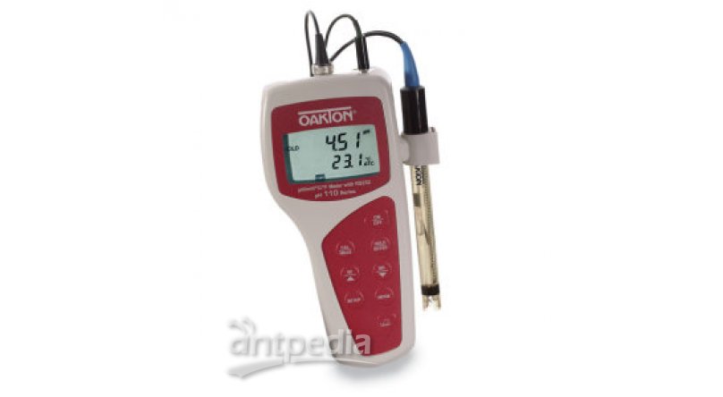 Oakton pH/毫伏/温度高级pH110测量计，带有三合一电极，IN-35615-20